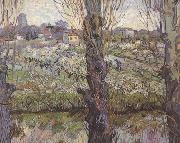 Vincent Van Gogh Orchard in Blossom with View of Arles (nn04) china oil painting reproduction